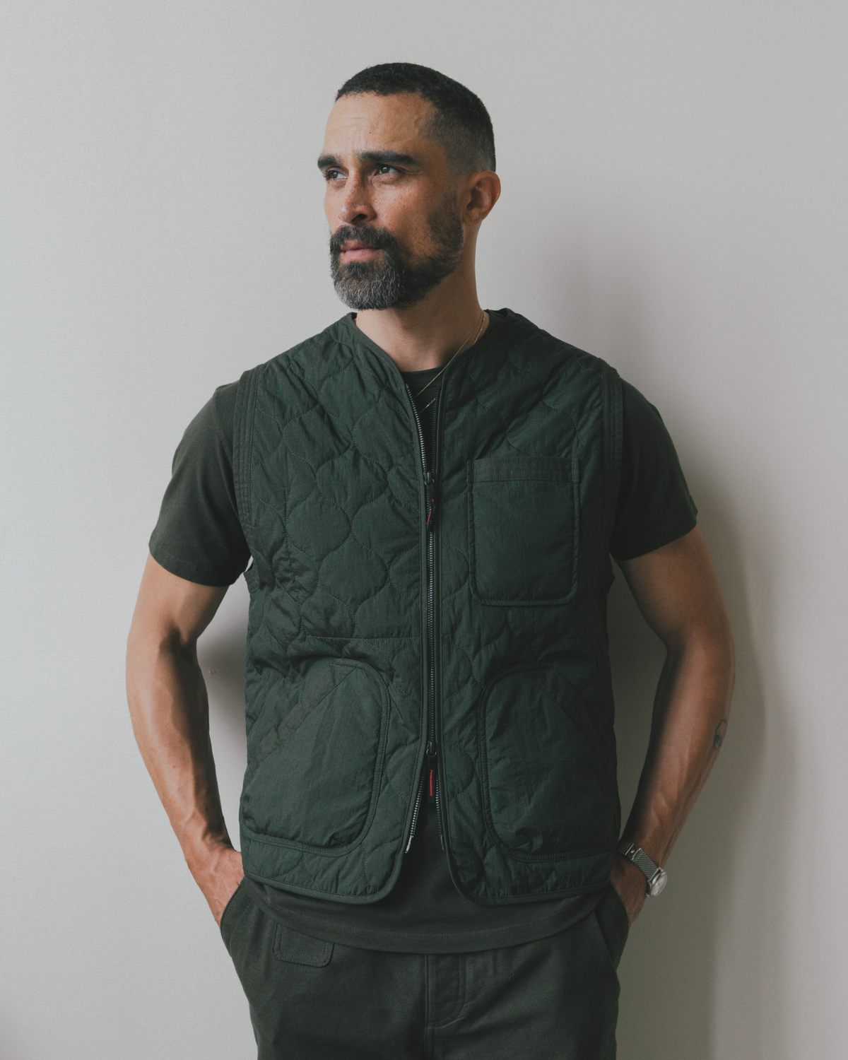 Shokunin Vest in Quilted Nylon