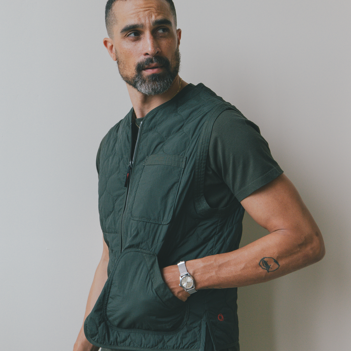 Shokunin Vest in Quilted Nylon