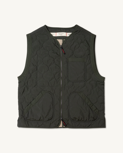 Shokunin Vest in Quilted Nylon Greenroom