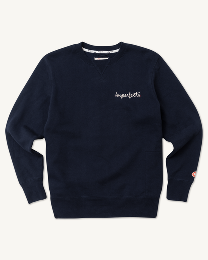 Signature Crew in Midway Fleece Dark Navy