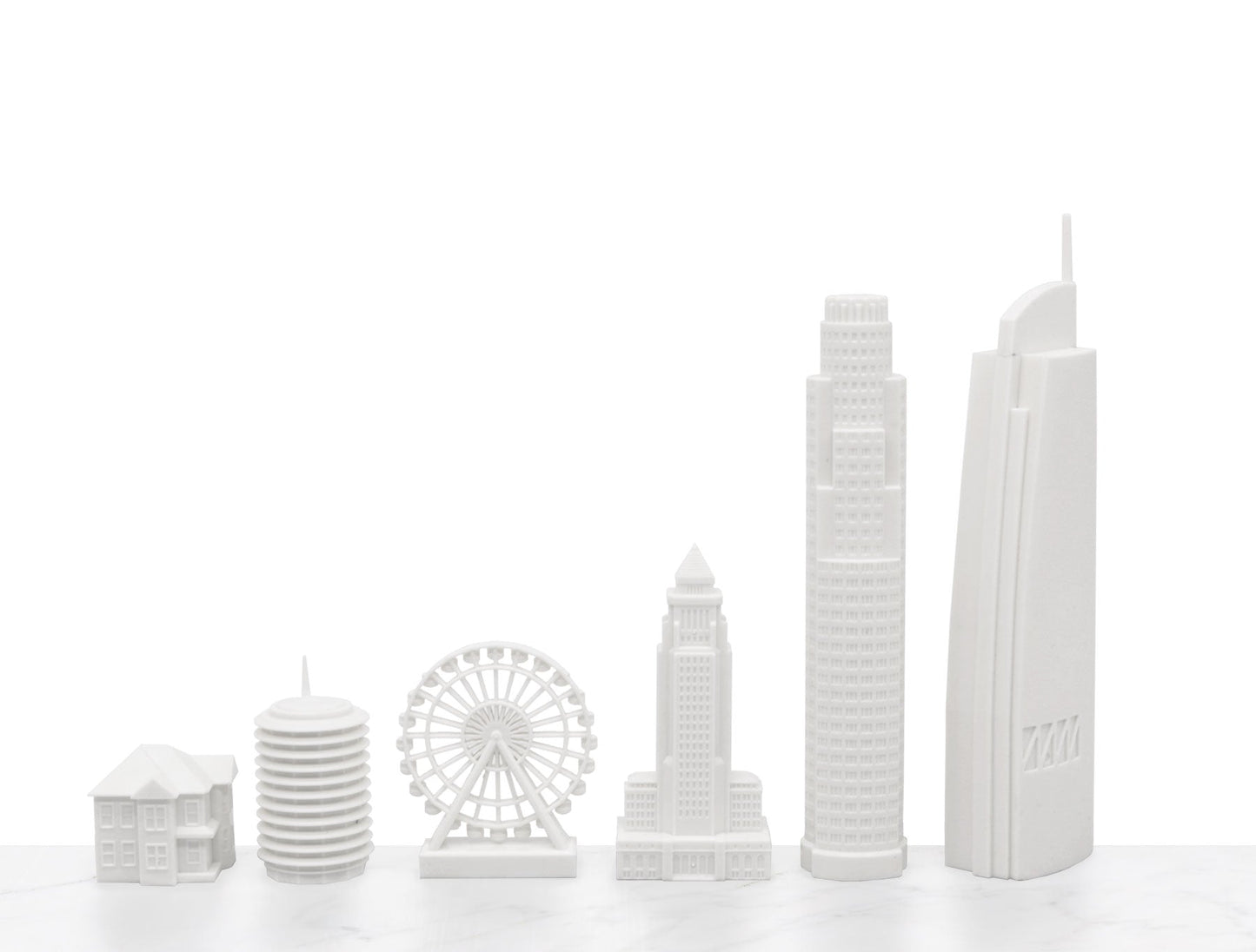 New York Vs. Los Angeles Marble Board Chess Set