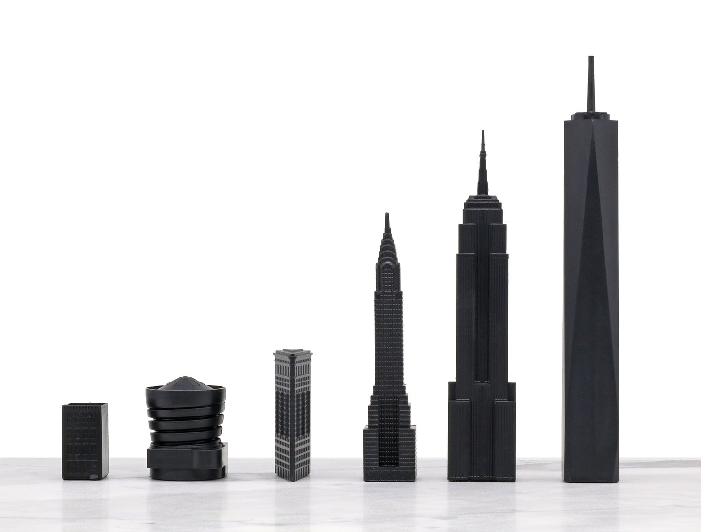 New York Vs. Los Angeles Marble Board Chess Set