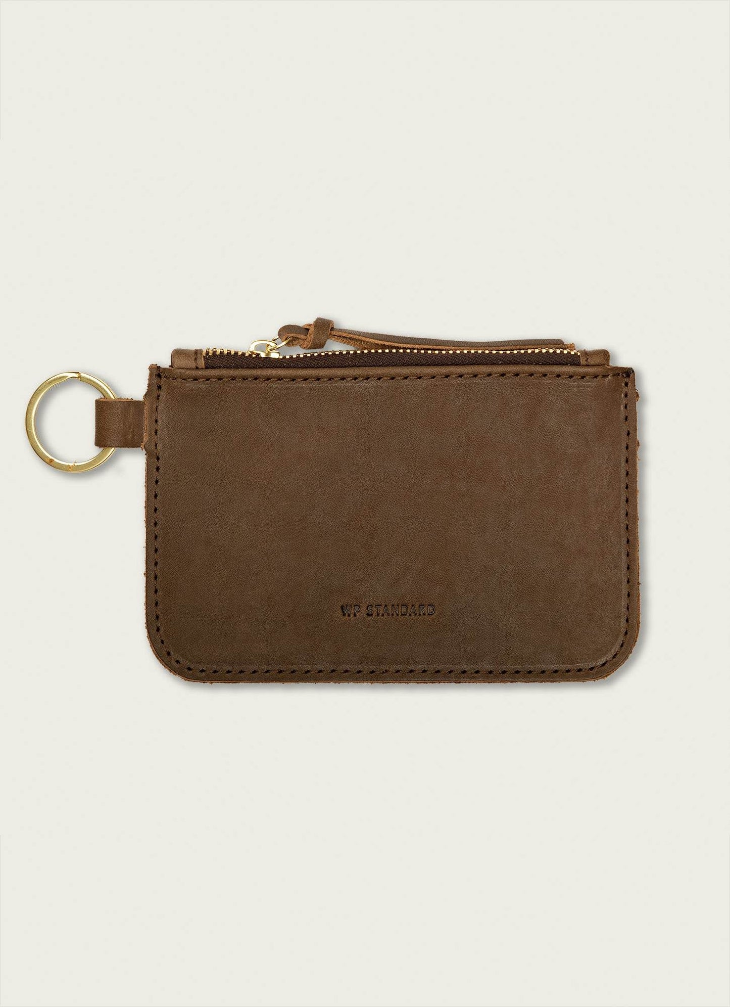 WP Standard Leather Zip Key Pouch Chocolate