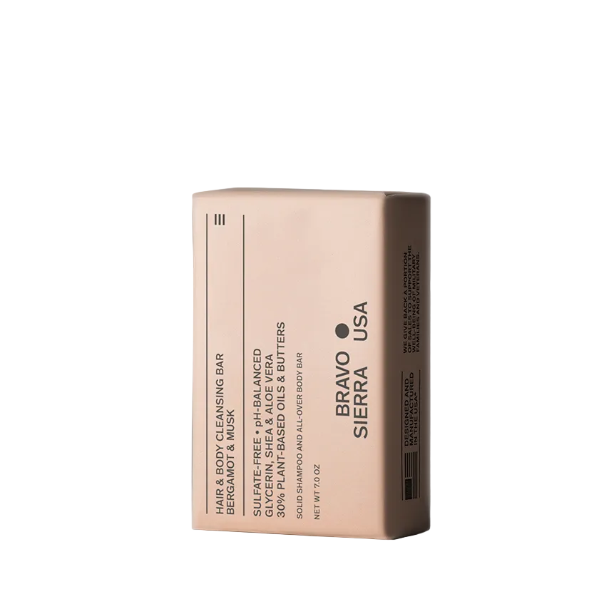 HAIR & BODY CLEANSING BAR BERGAMOT & MUSK
