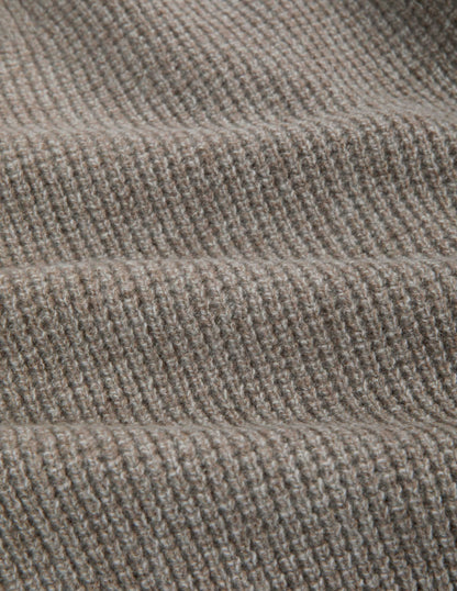 Sonny Waffle Sweater in Khaki Marl