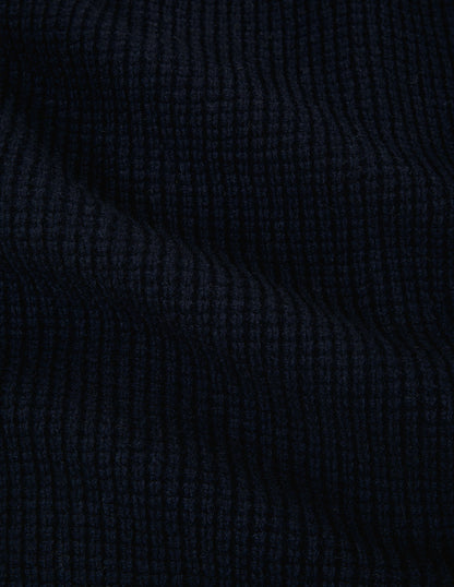 Sonny Waffle Sweater in Navy