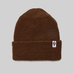 American Trench Merino Cardigan Stitch Beanie - rye brown