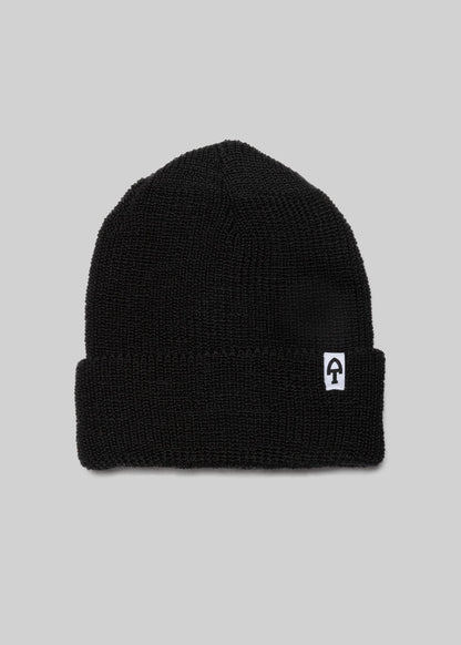 American Trench Merino Cardigan Stitch Beanie black