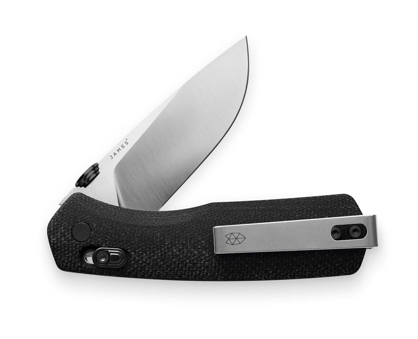 James Brand The Carter Knife Black Micarta + Stainless Straight Medium