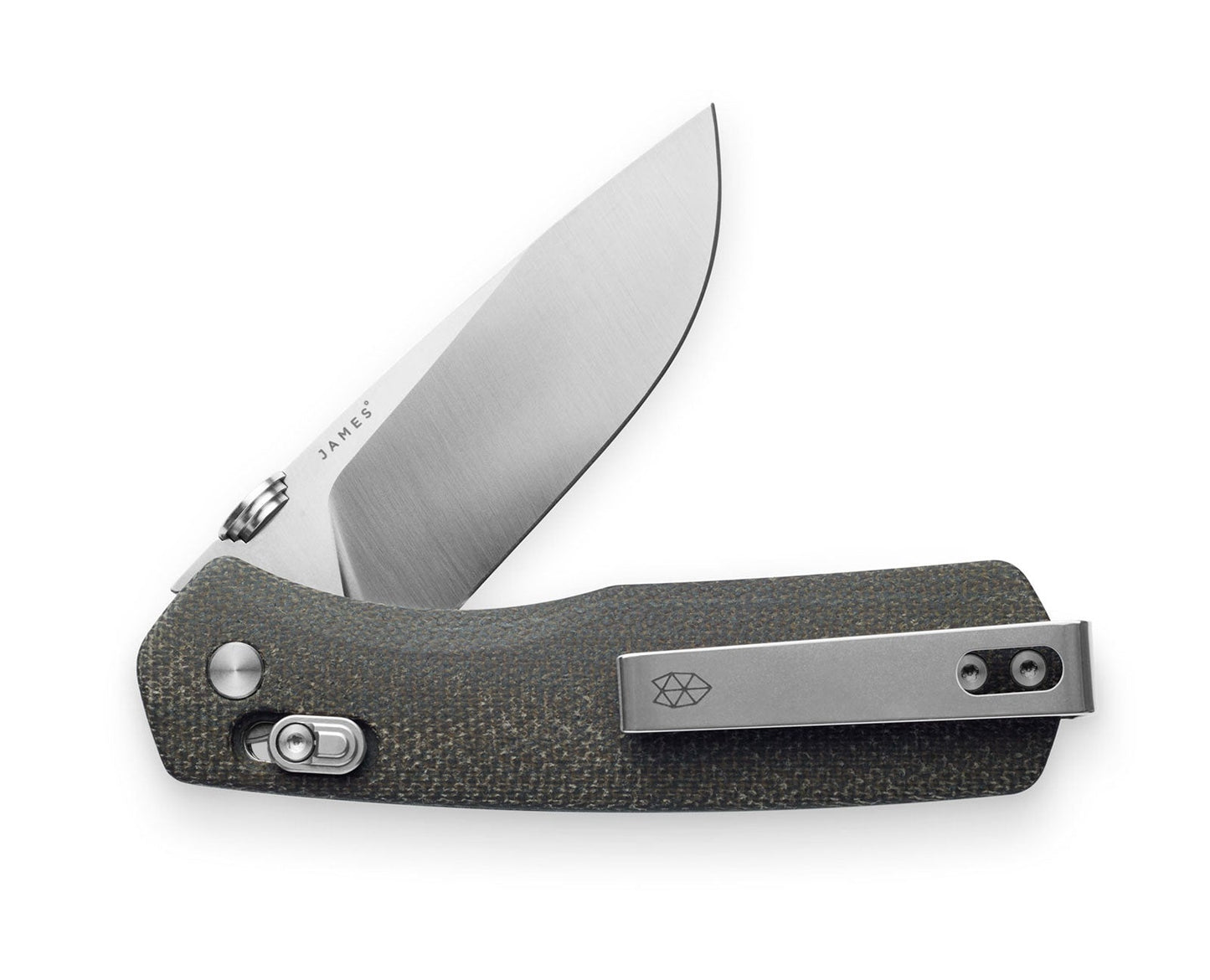 James Brand The Carter Knife OD Green Micarta + Stainless Straight Medium