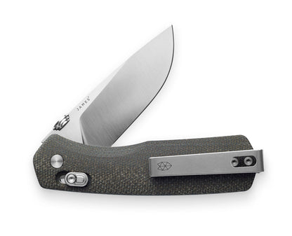 James Brand The Carter Knife OD Green Micarta + Stainless Straight Medium