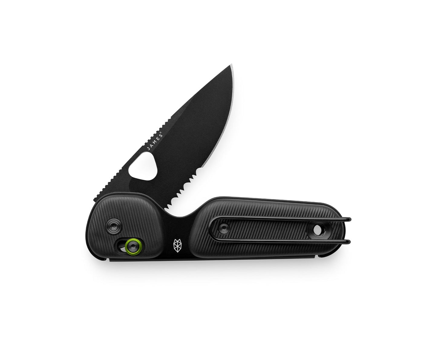 James Brand Redstone Knife Black + Black Serrated