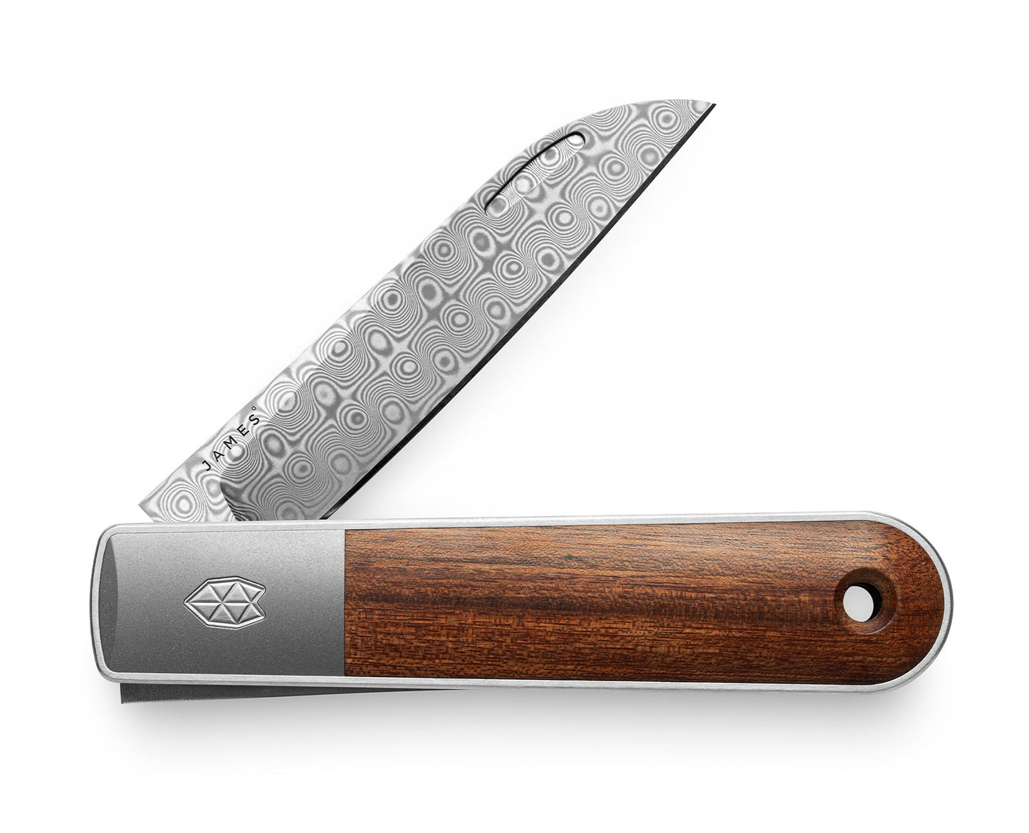 James Brand The Wayland Knife Rosewood + Damasteel