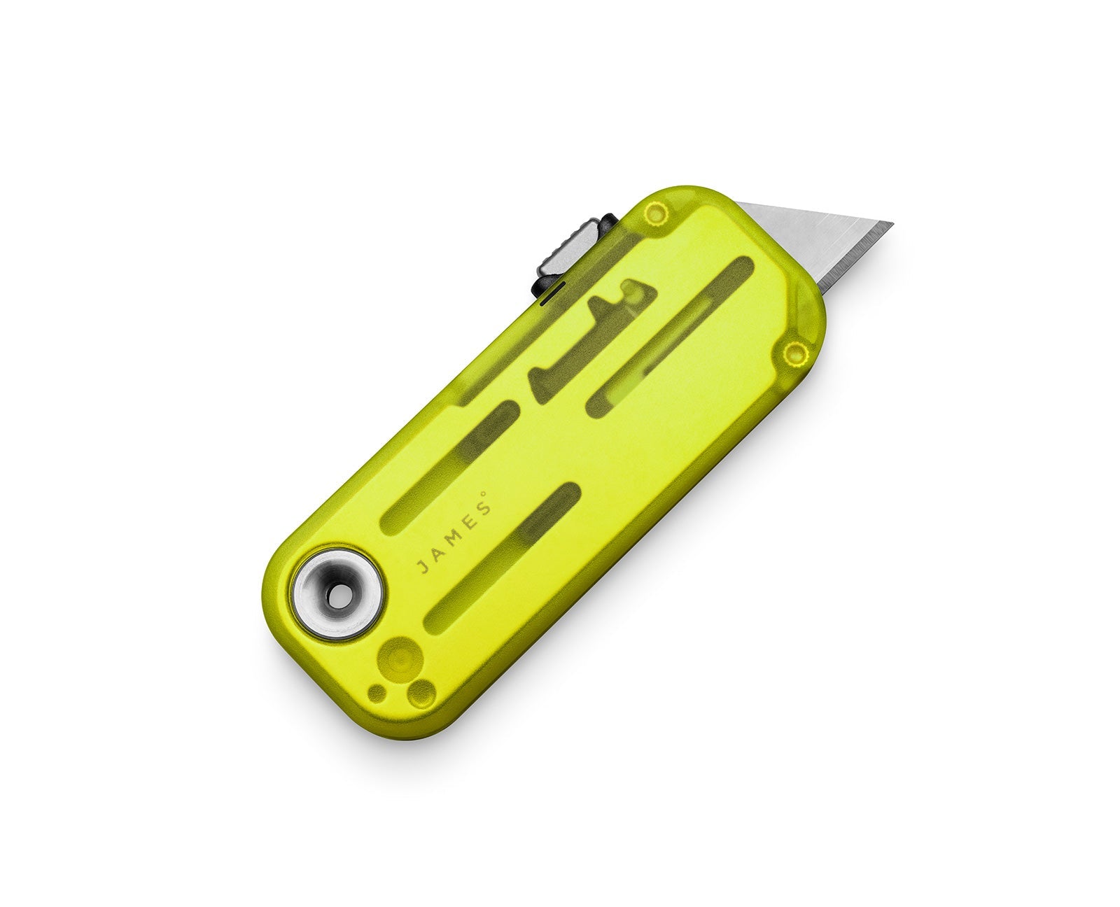 James Brand The Palmer Utility Knife Clear Electric Green + Stainless