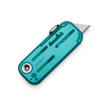 James Brand The Palmer Utility Knife - Clear Turquoise + Stainless