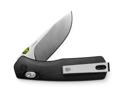 James Brand The Carter Knife Black + Stainless Straight Medium
