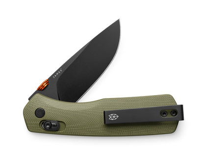 James Brand The Carter Knife OD Green + Orange + Black Straight Medium