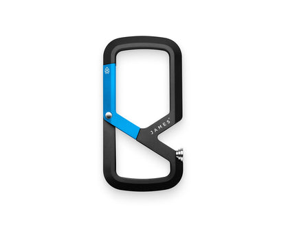 James Brand The Mehlville Carabiner Black + Alpine Liquid Blue