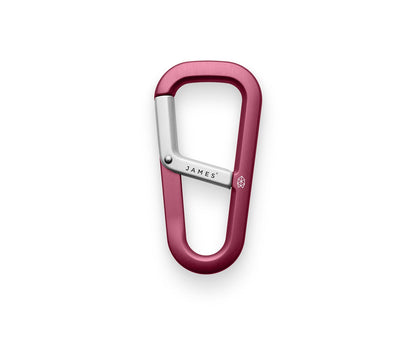 James Brand The Hardin Carabiner Wine Red + Silver