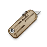 James Brand The Palmer Utility Knife - Clear Olive Stone + Stainless