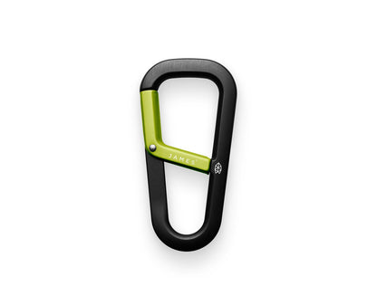 James Brand The Hardin Carabiner Black + Electric Moss