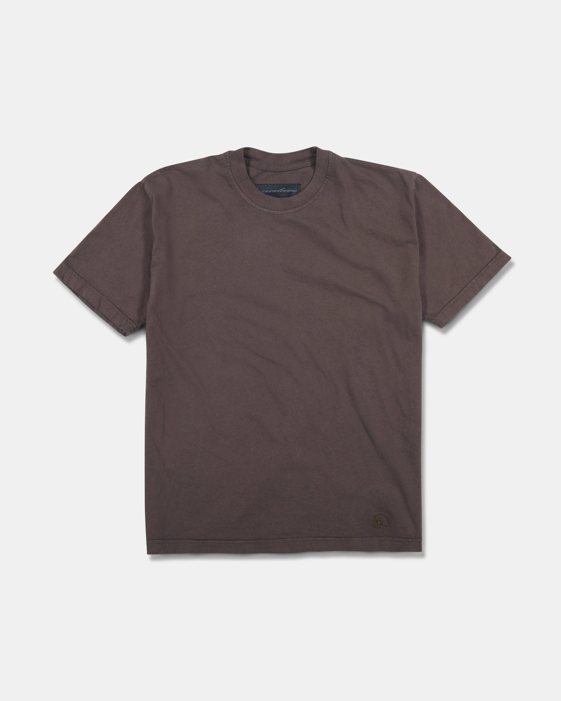 AARON LEVINE CREW T-SHIRT BROWN