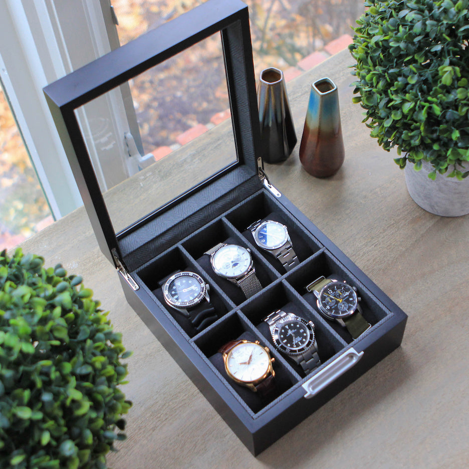 Modern 6-Slot Watch Box