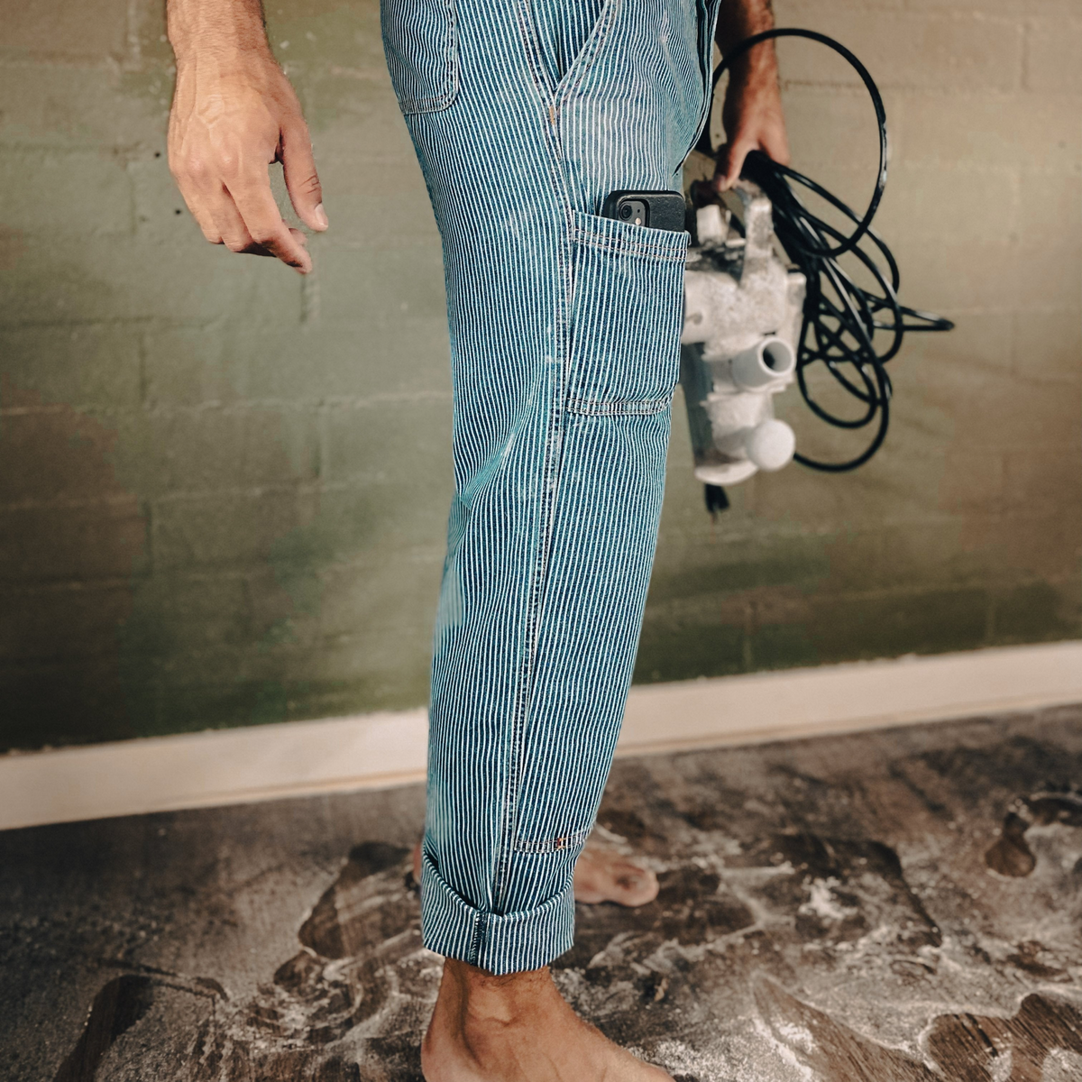 Courier Pant OG Fit in Indigo Hickory Stripe
