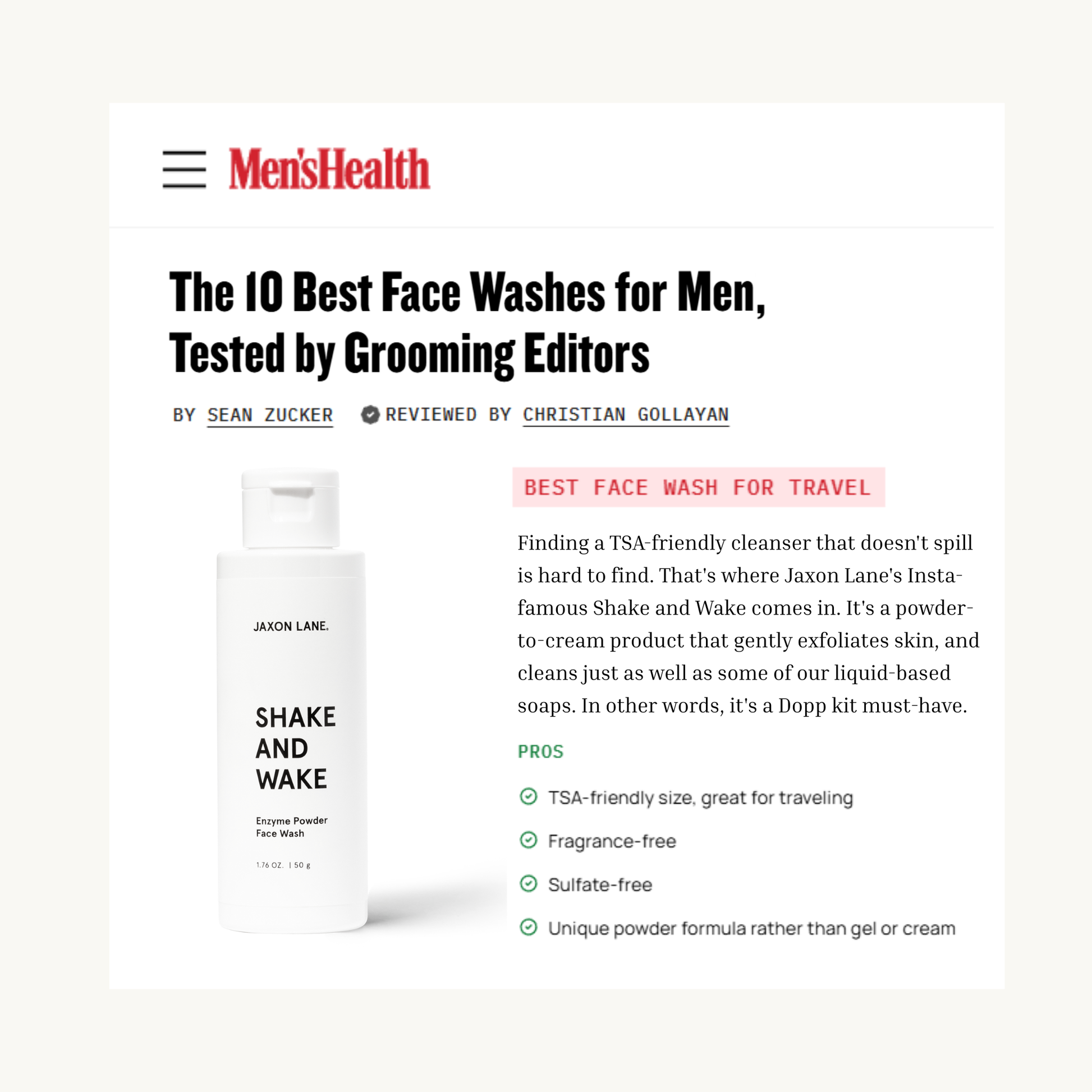 Jaxon Lane Exfoliating Enzyme Powder Cleanser