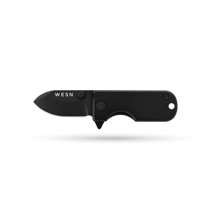 WESN Microblade Keychain Knife Blacked Out Titanium