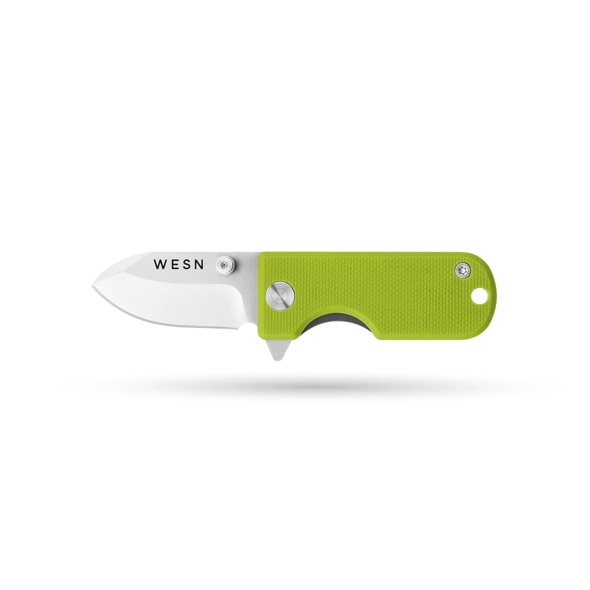WESN Microblade Keychain Knife Lime Green G10 X Titanium
