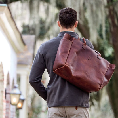 Tom Beckbe Leather Carryall Bag