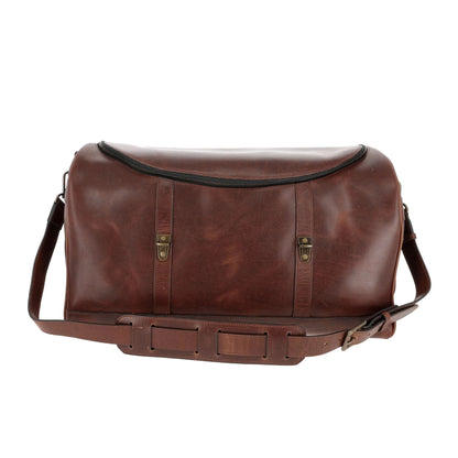 Tom Beckbe Leather Weekender Duffel Bag