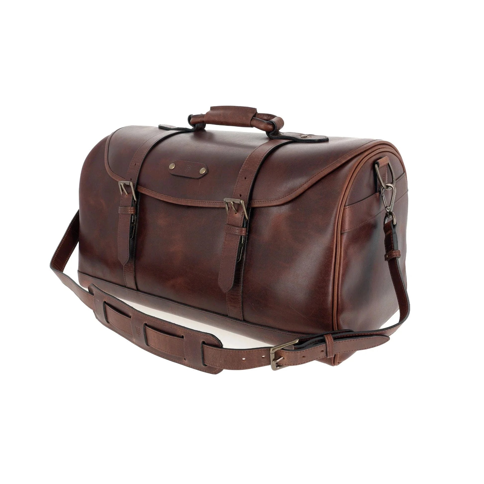Tom Beckbe Leather Weekender Duffel Bag