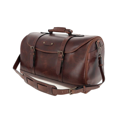 Tom Beckbe Leather Weekender Duffel Bag