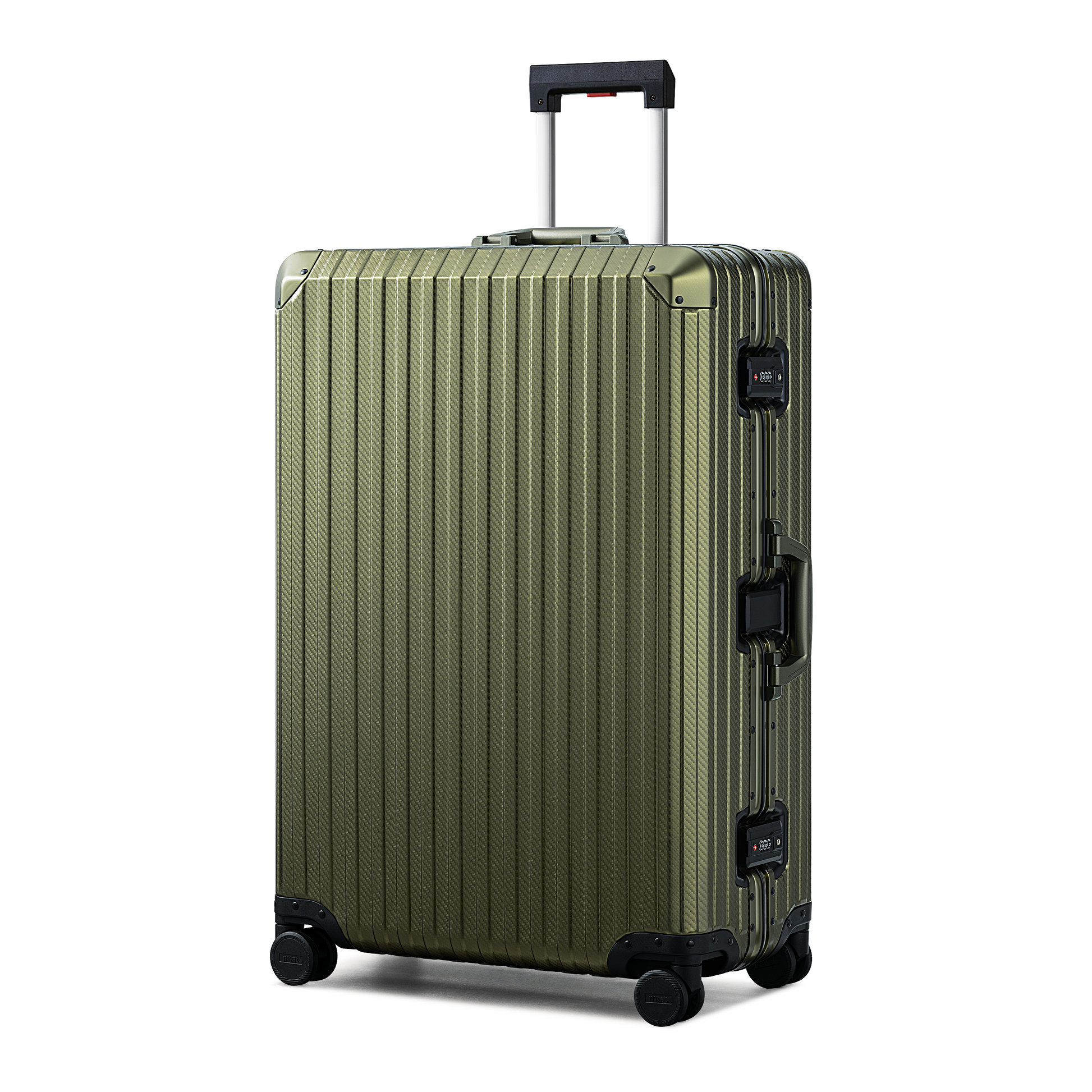 TREVA Aluminum Army Green Suitcase