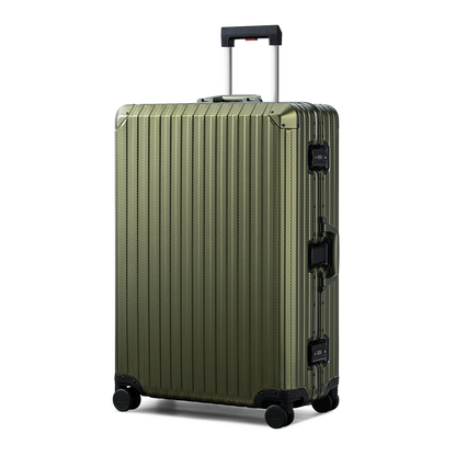 TREVA Aluminum Army Green Suitcase