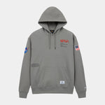 ALPHA INDUSTRIES NASA WORM LOGO HOODIE - MID GRAY