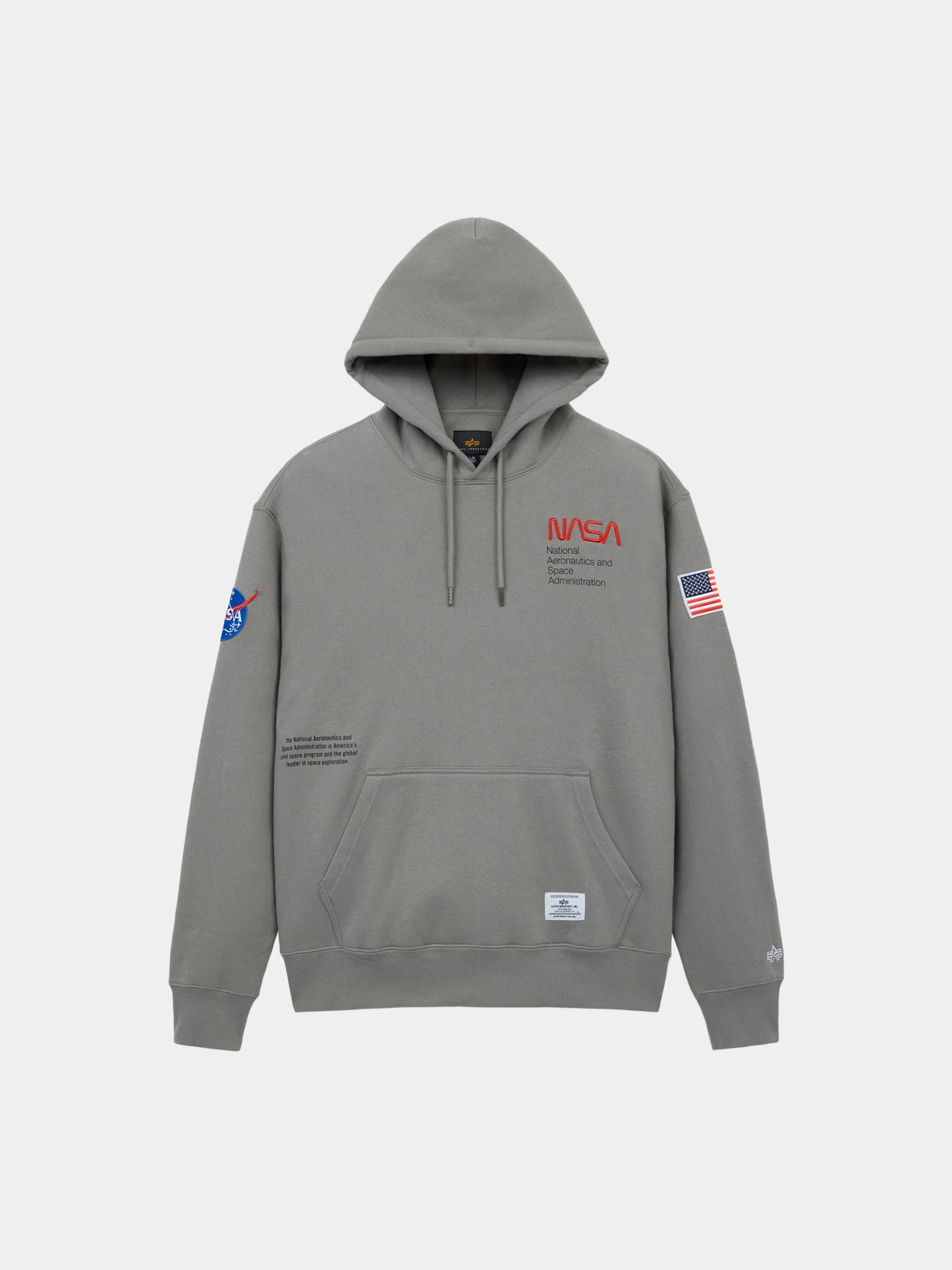 ALPHA INDUSTRIES NASA WORM LOGO HOODIE
