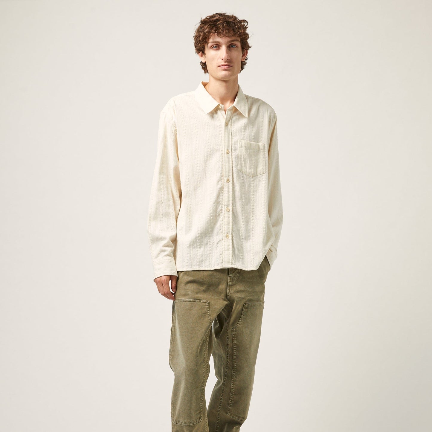 Corridor Ripple Natural Long Sleeve Shirt