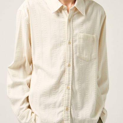 Corridor Ripple Natural Long Sleeve Shirt