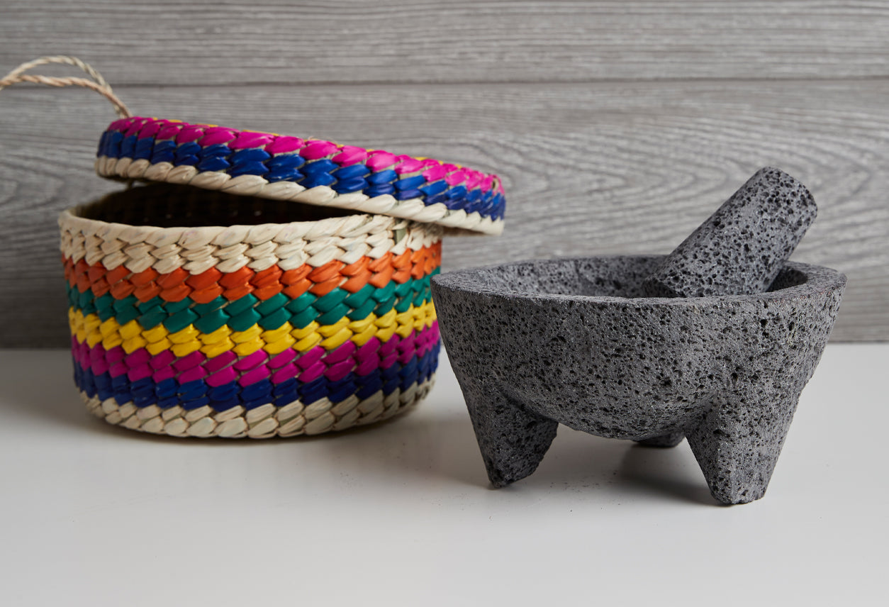 Verve Culture Molcajete & Tortilla Basket