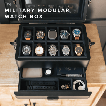 Case Elegance Military Edition Watch Box