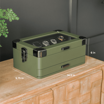 Green Military Modular Watch Box