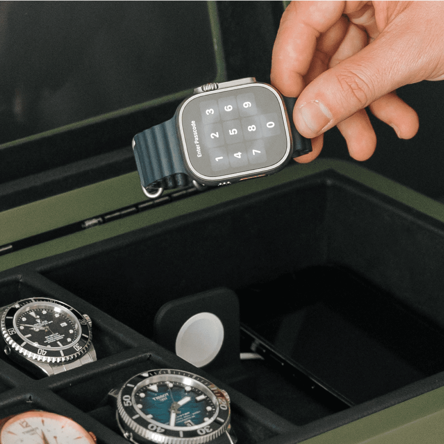 Green Military Modular Watch Box