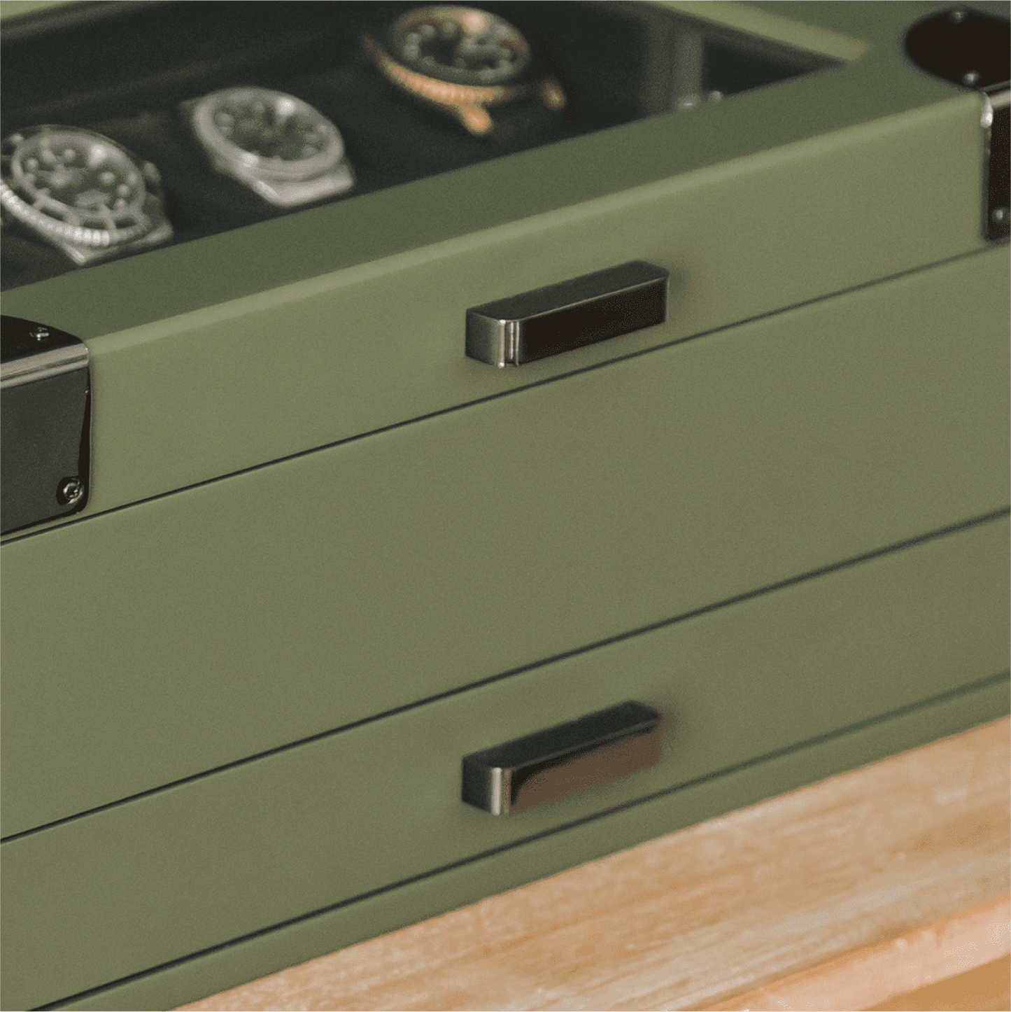 Green Military Modular Watch Box