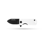 WESN Microblade Keychain Knife - Blacked Out White G10 X Titanium