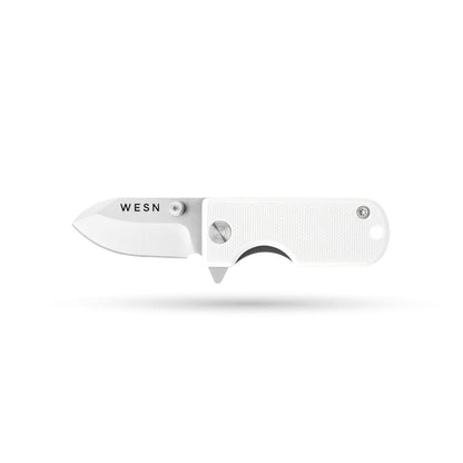 WESN Microblade Keychain Knife White G10 x Titanium