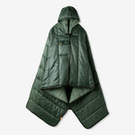Line of Trade Puffy Blanket Poncho - Hunter Green