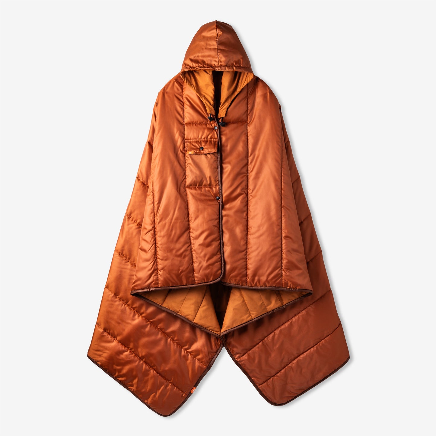 Line of Trade Puffy Blanket Poncho Clay Orange